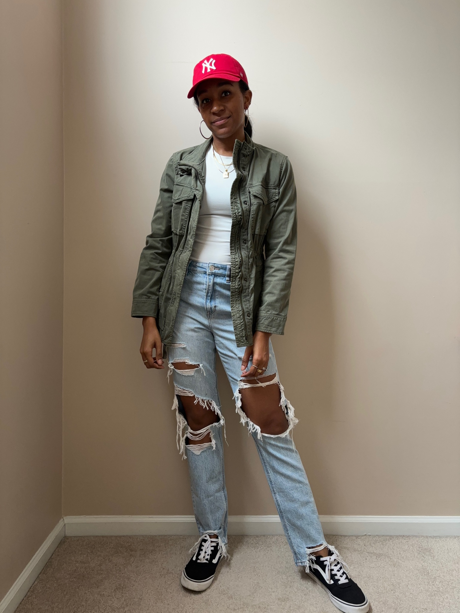 The perfect spring outfit! 

#oliveutilityjacket #yankeeshat

#LTKgrwm #LTKSeasonal #LTKootd