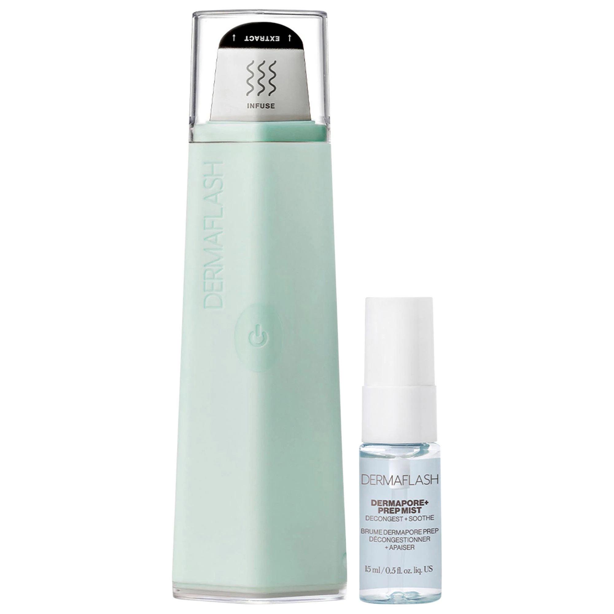DERMAFLASH DERMAPORE+ Ultrasonic Pore Extractor + Skincare Infuser Seafoam | Sephora (US)