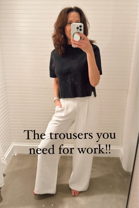 Trousers. Sweater. Workwear. Sling backs. Kitten heel. Abercrombie. 

#LTKSpringSale #LTKworkwear #LTKfindsunder100