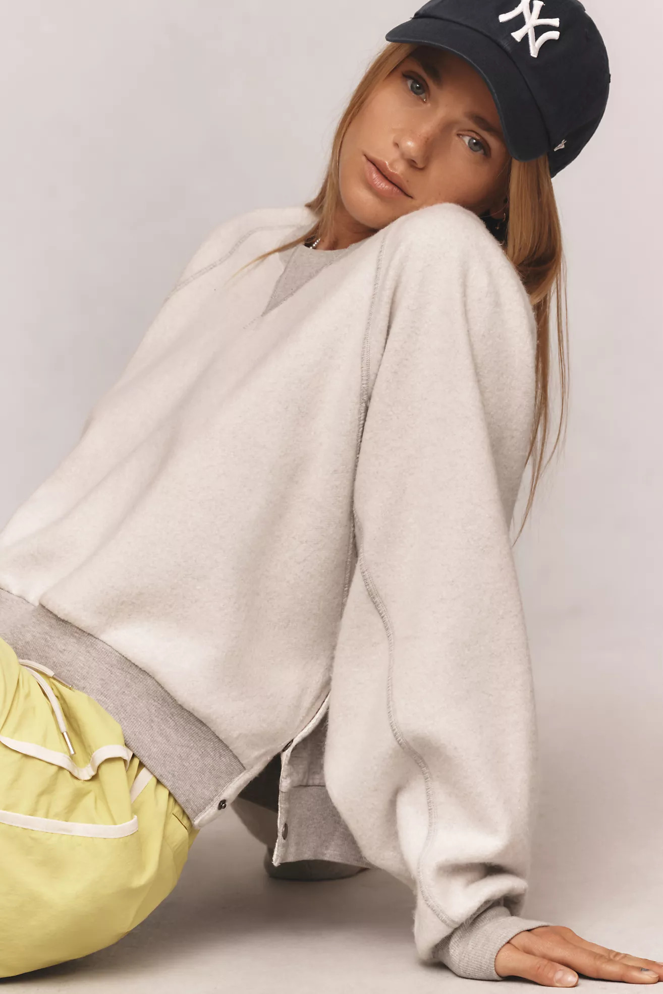 Daily Practice by Anthropologie Heather Horseshoe Sweatshirt | Anthropologie (US)