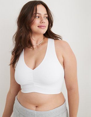 Superchill Seamless Ruched Bra Top | American Eagle Outfitters (US & CA)