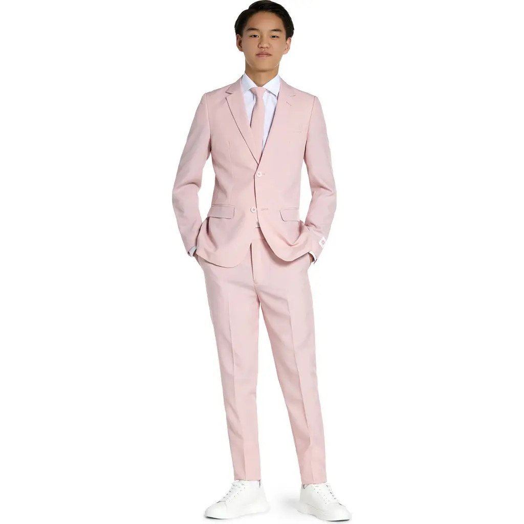OppoSuits Kids' Blush Two-Piece Suit & Clip-On Tie in Pink at Nordstrom, Size 10 | Nordstrom