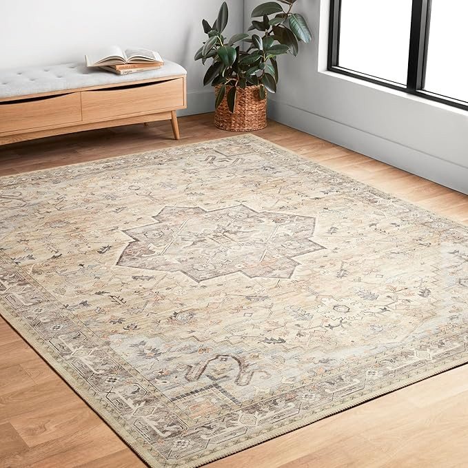 Loloi Harlow Rust/Charcoal 5'-0" x 7'-6" Area Rug | Amazon (US)