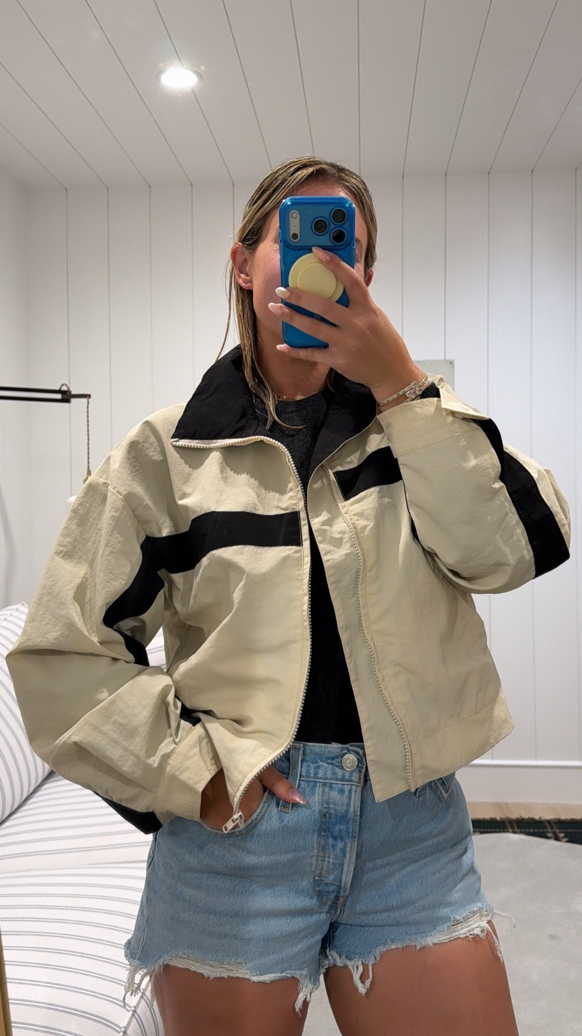 Saint Laurent windbreaker dupe back in stock in all sizes — daily edit cover from Found by Em