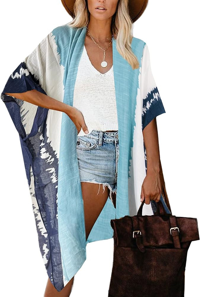 Breezy Lane Kimonos for Women Swimsuit Coverups Beach Cover Up Swimwear Cardigan Summer | Amazon (US)