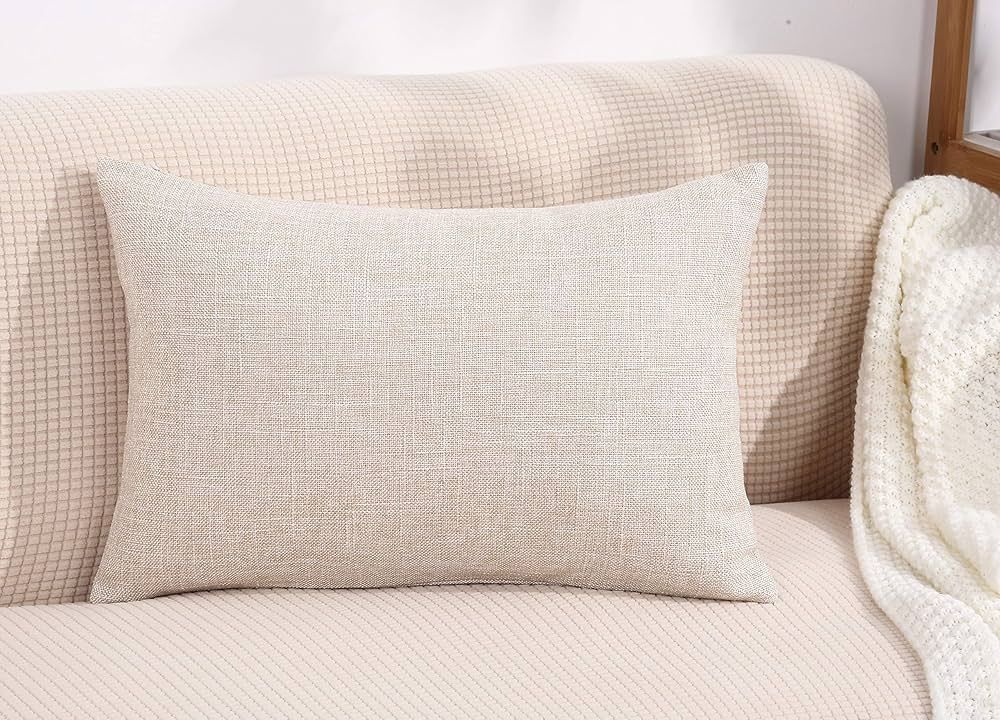 TangDepot Heavy Lined Linen Cushion Cover, Throw Pillow Cover, Rectangle Pillow Covers, Decorativ... | Amazon (US)