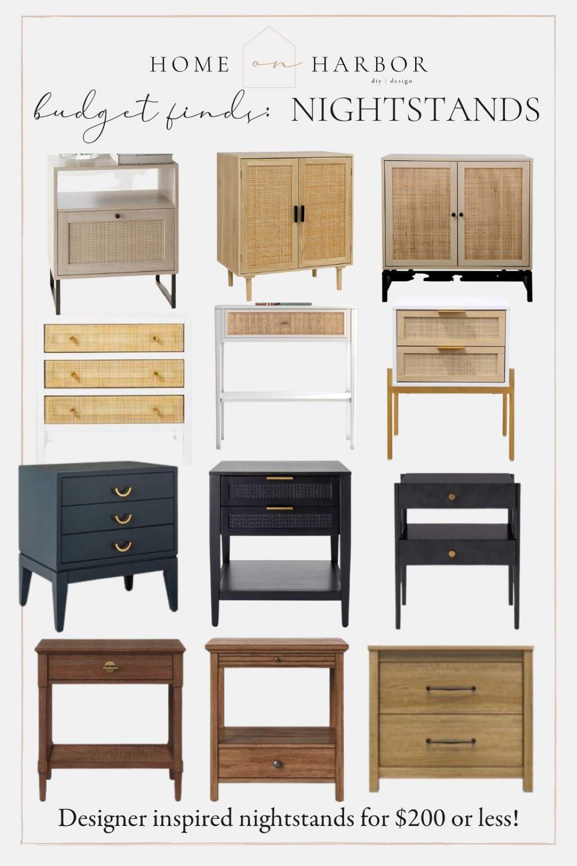 Nightstands for $200 or less. Target, Amazon, Wayfair, Walmart, Nathan James

#LTKhome