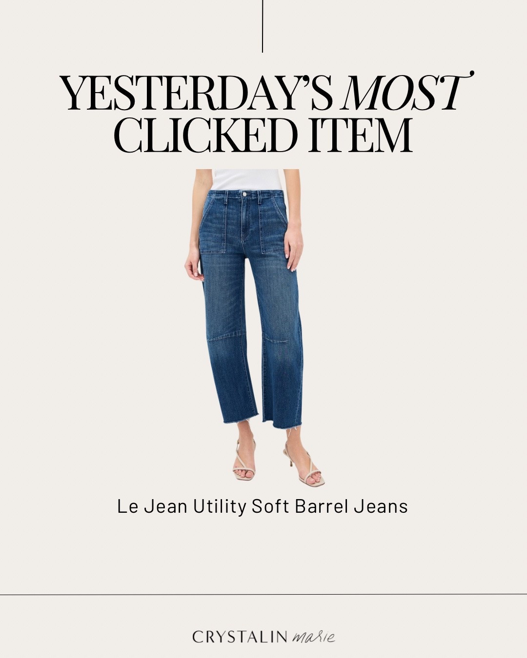 Le Jean soft utility barrel jeans. petite-friendly, very soft and flattering. i’m in the 25.