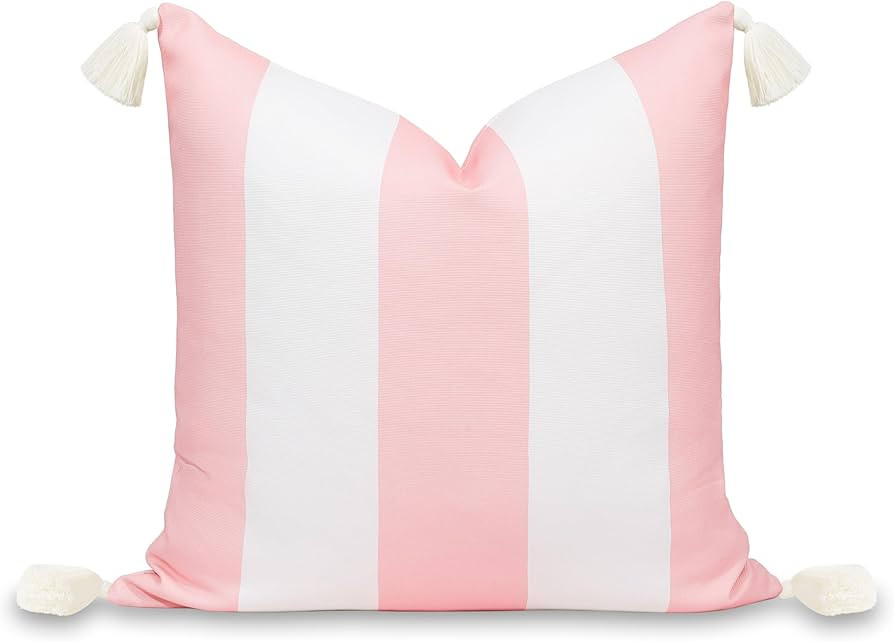 Hofdeco Premium Coastal Patio Indoor Outdoor Throw Pillow Cover Only, 20"x20" Water Repellent for... | Amazon (US)