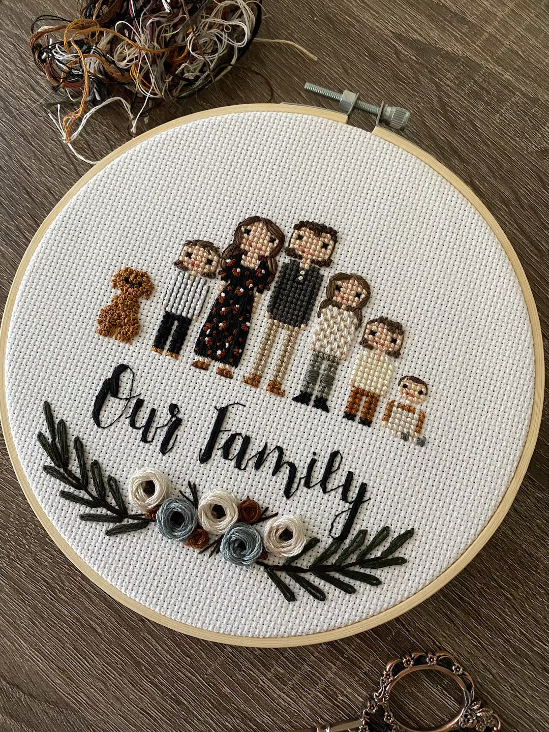Custom Cross Stitch Family Portrait  Stitch People Family - Etsy | Etsy (US)