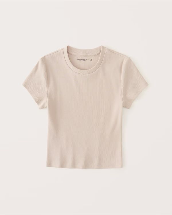 Ribbed Crew Essential Tee | Abercrombie & Fitch (US)