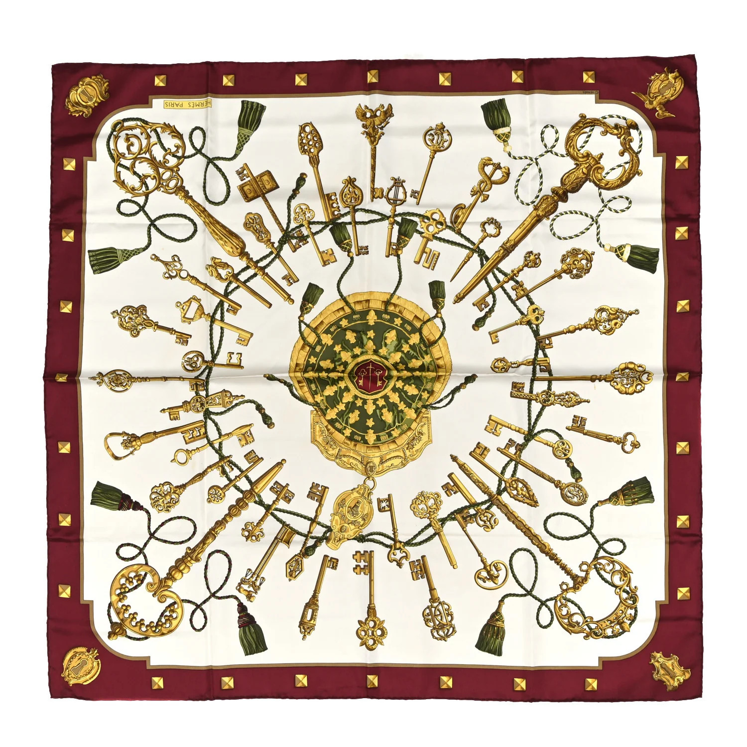 Hermes Silk Keys Les Cles Scarf 90 | FASHIONPHILE (US)