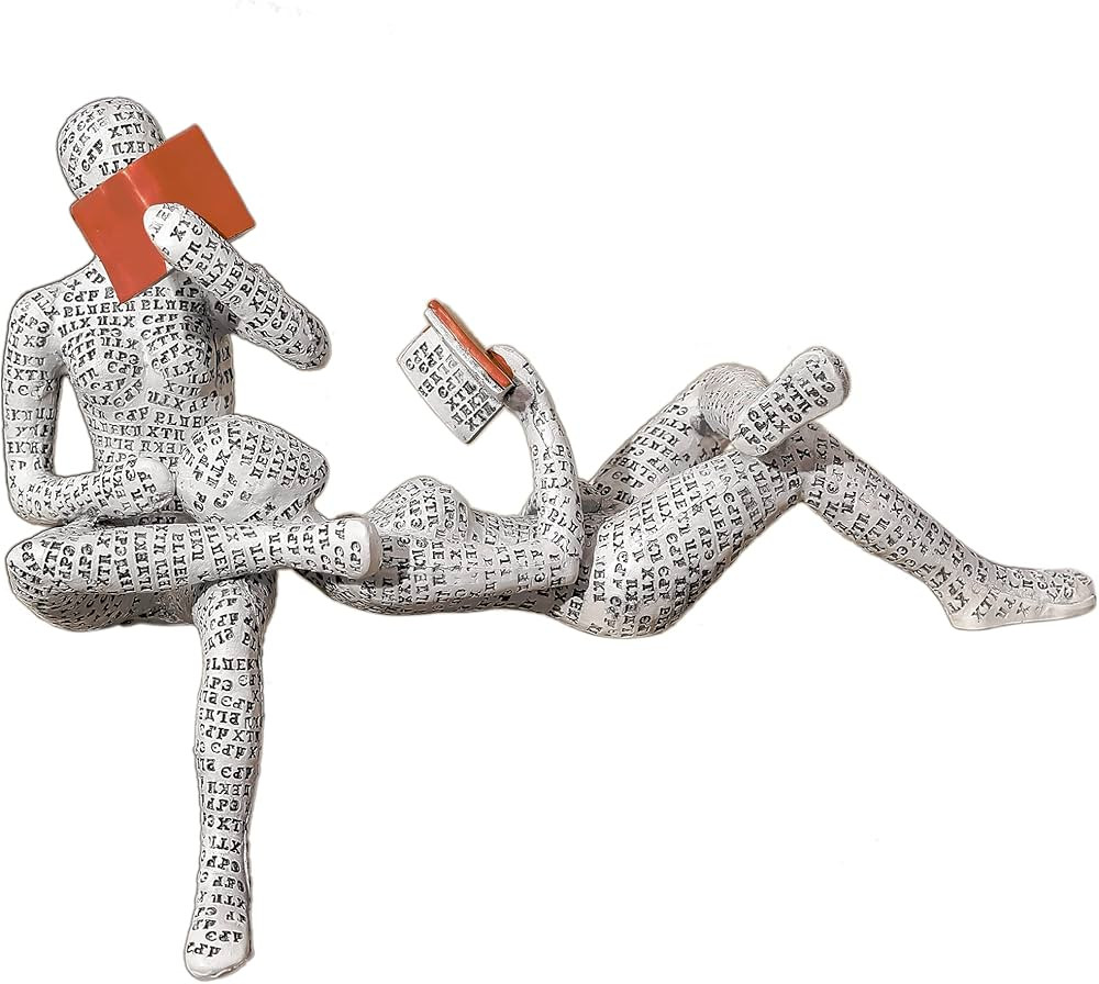 GRAPMKTG Home Decor Pulp Reading Women Thinker Statue Aesthetic Sculpture Room Decor Modern Abstr... | Amazon (US)