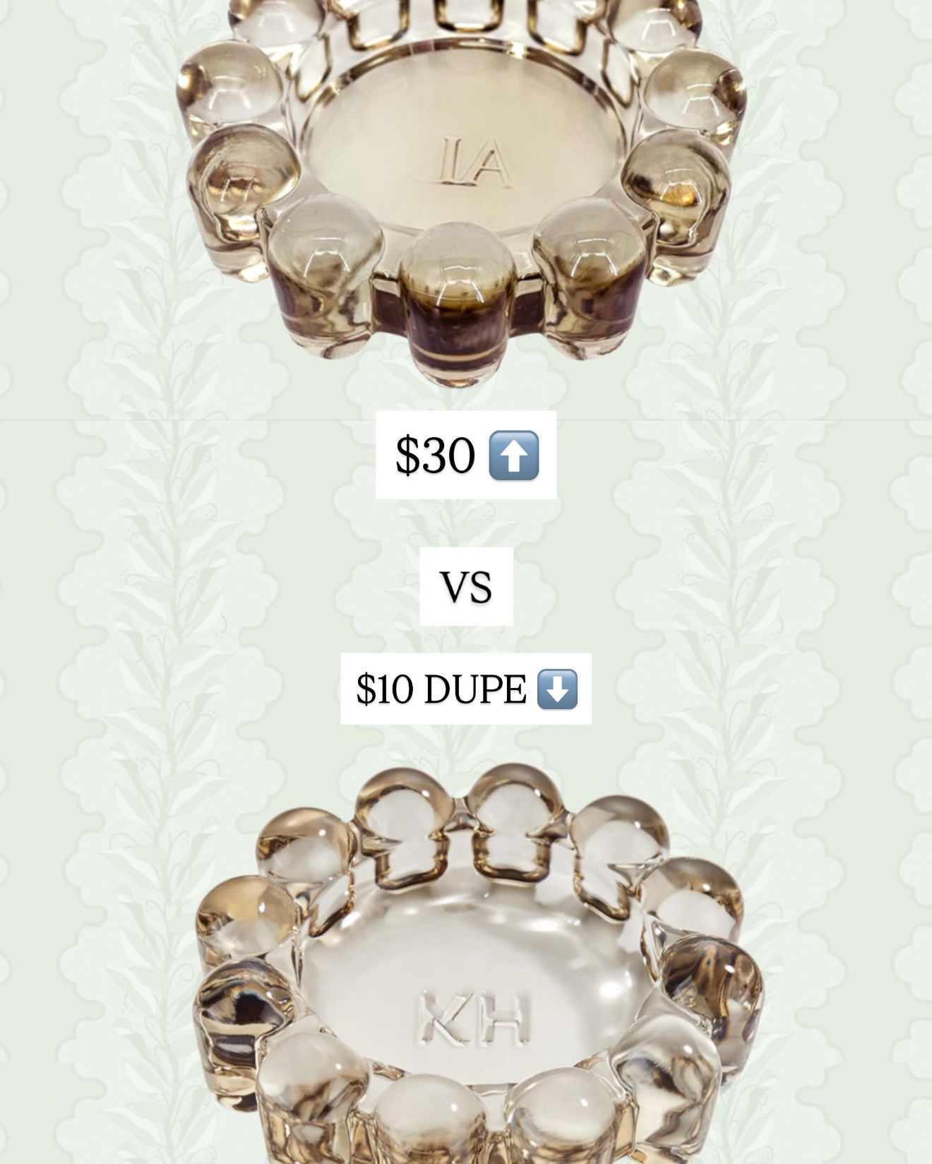 Bubble candle dish DUPE! $30 vs $10! 



#LTKSaleAlert #LTKmomlife #LTKHome