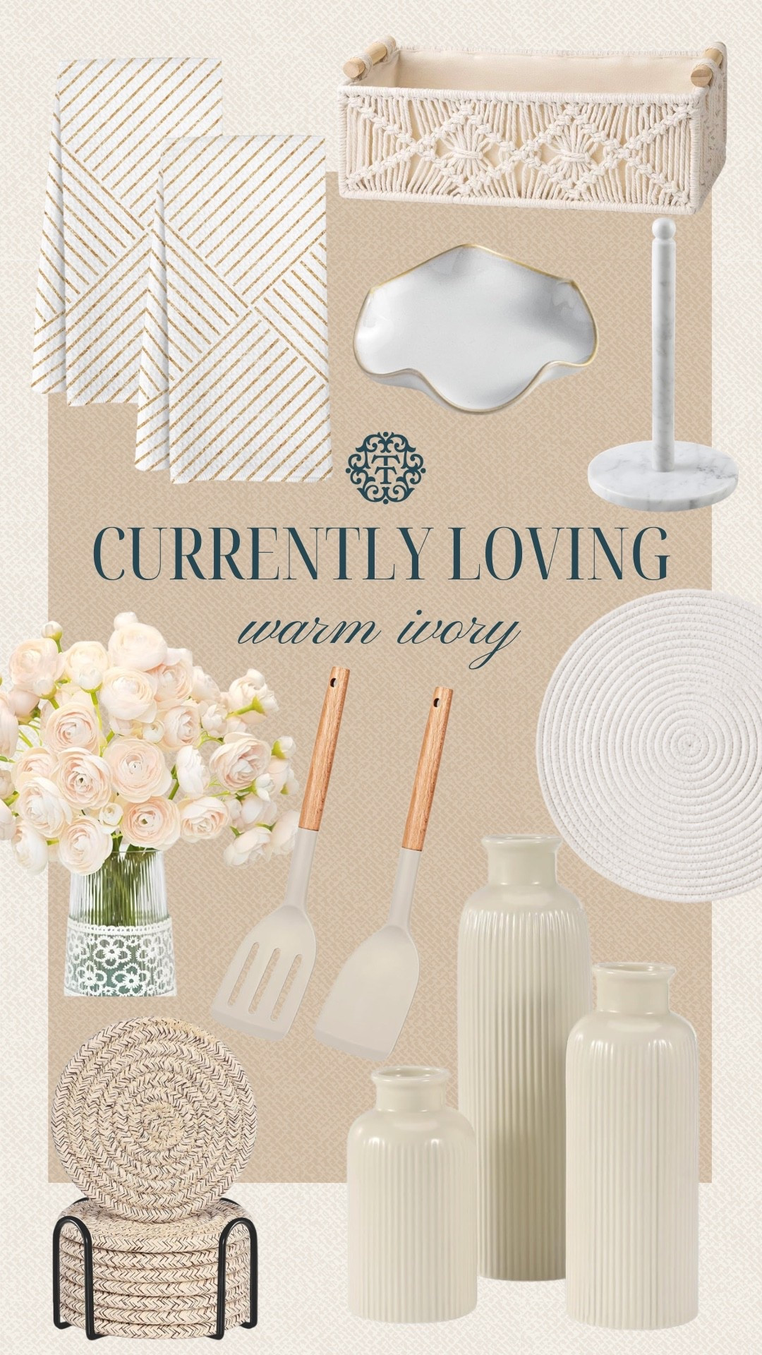 Warm ivory keeps showing up in so many of our favorite home finds lately. The mix of woven textures, soft florals, and simple kitchen pieces makes everything feel clean without looking too plain. It’s a color palette that works year-round and layers easily into almost any space. 

 #LTKOver40 #LTKSeasonal #LTKHome