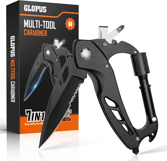 Gifts for Men, Multitool Carabiner with Pocket Knife, Mens Gifts for Christmas Stocking Stuffers ... | Amazon (US)