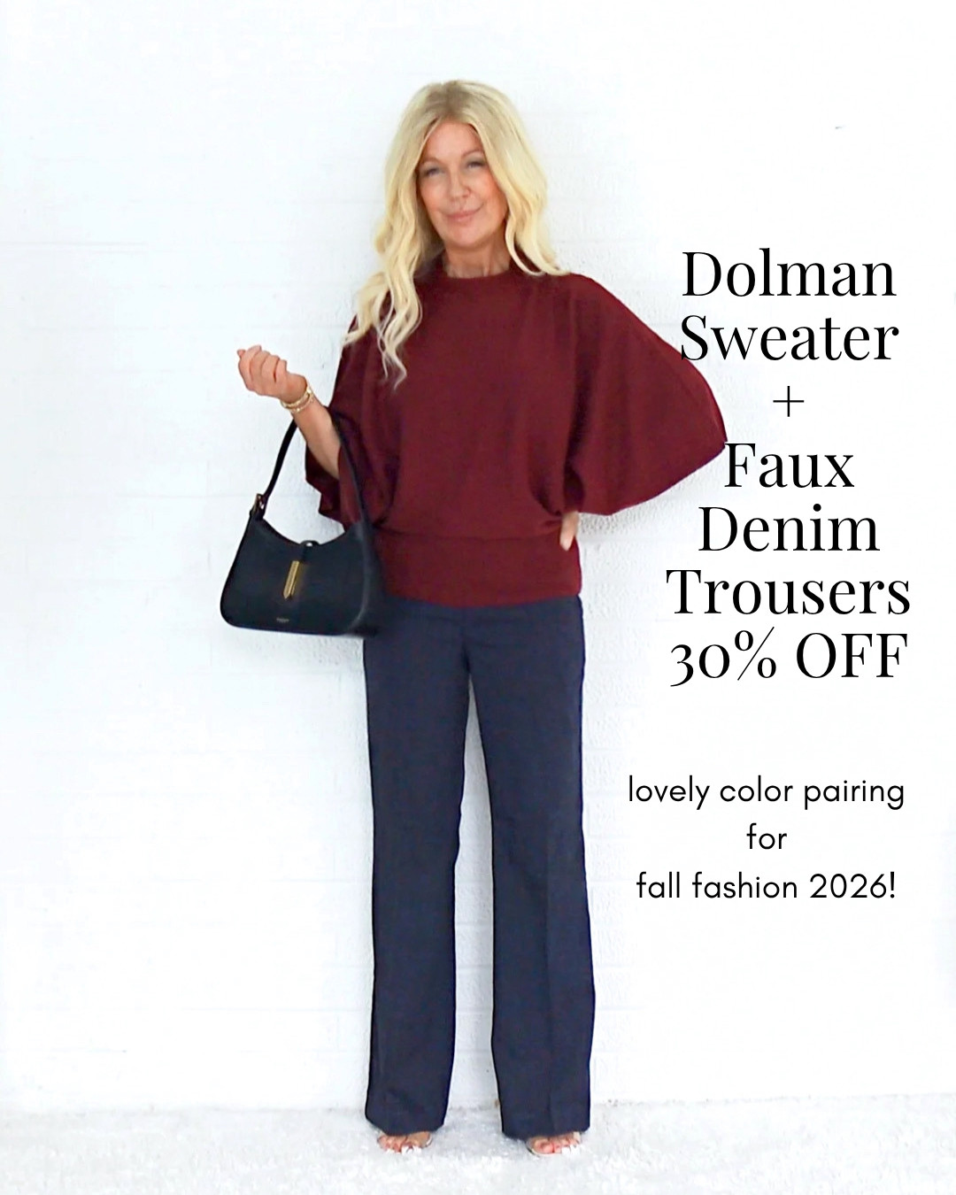 Dolman Sweater + Faux Denim Trousers 30% Off! 

 #LTKOver40 #LTKSaleAlert #LTKPetite