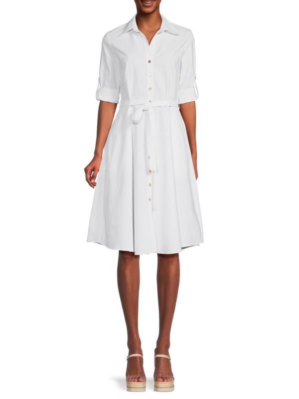​Belted A Line Shirt Dress | Saks Fifth Avenue OFF 5TH