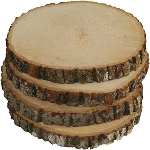 Wilson Enterprises 4 Pack Basswood Round Rustic Wood, Unsanded, 9-11" Diameter (Large) Excellent ... | Amazon (US)