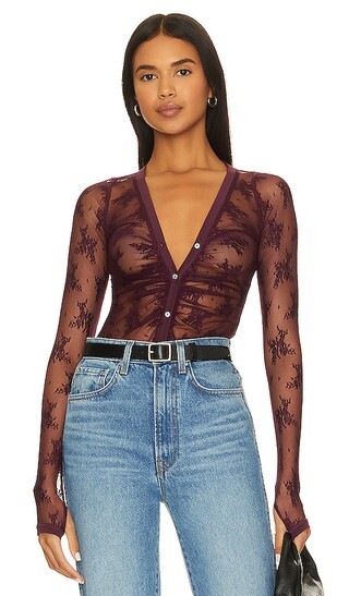 x Intimately FP Light Year Bodysuit In Precious Wine | Revolve Clothing (Global)