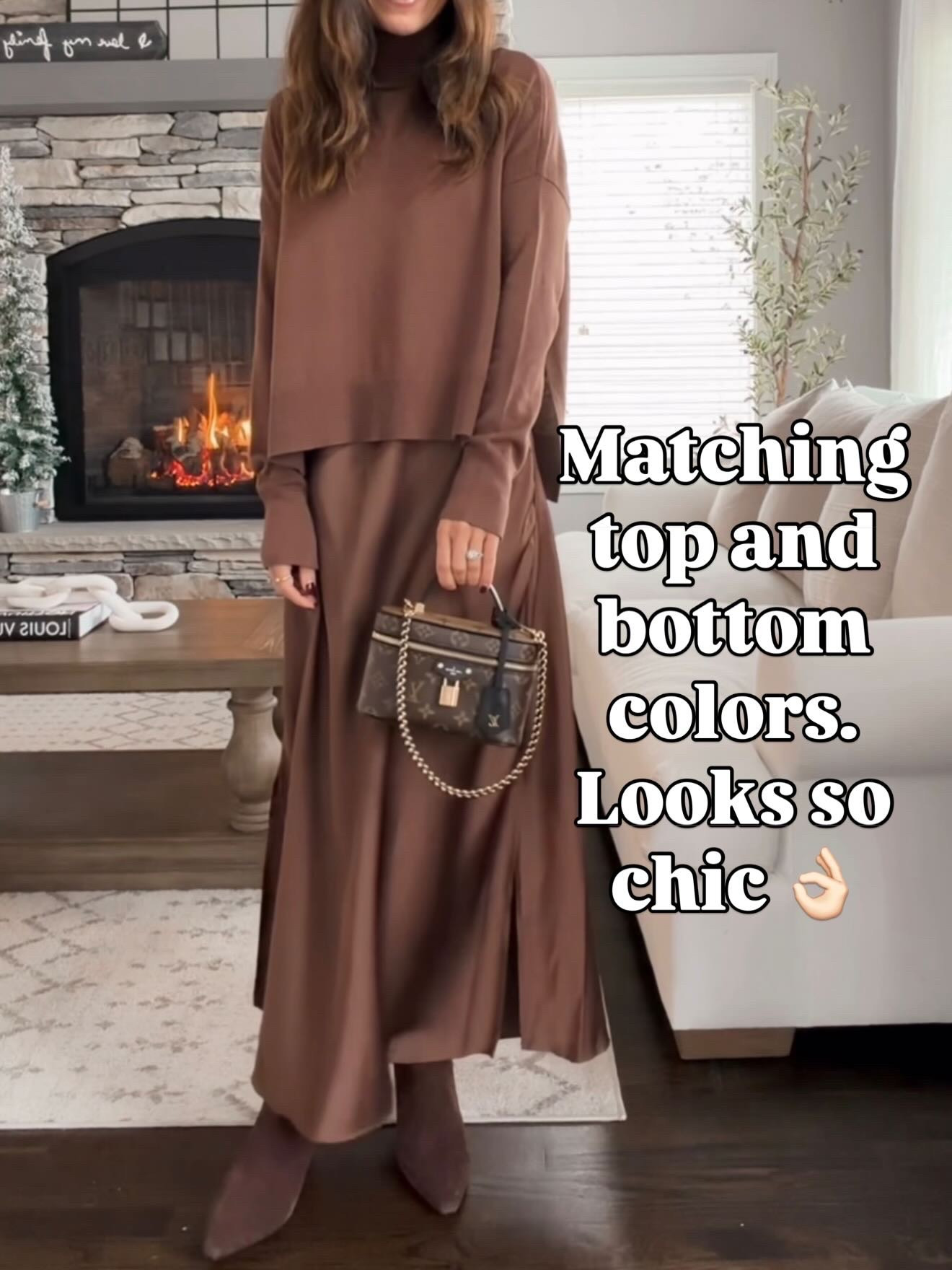 Matching top + bottom = instant chic ✨
This brown set is so flattering and perfect for winter dinners or holiday events! 

#LTKGiftGuide #LTKOver40 #LTKHoliday