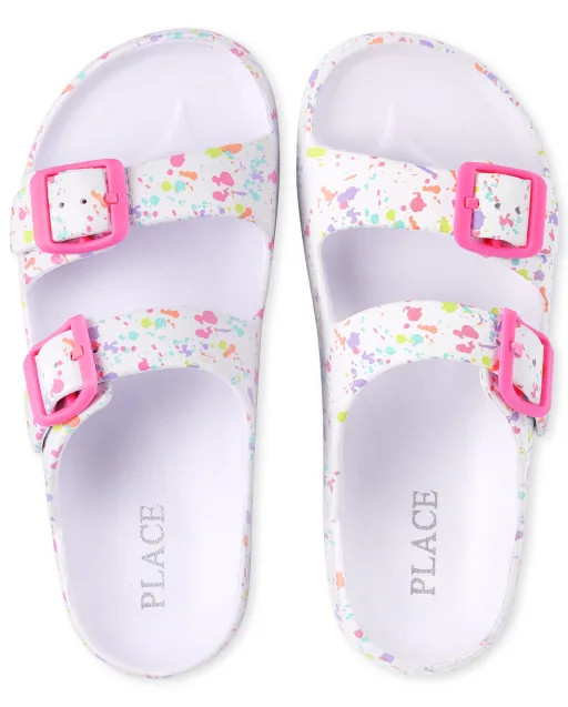 Girls Buckle Slides - multi clr | The Children's Place