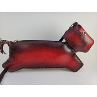 Genuine Handmade Leather Dachshund Handbag | Etsy (US)