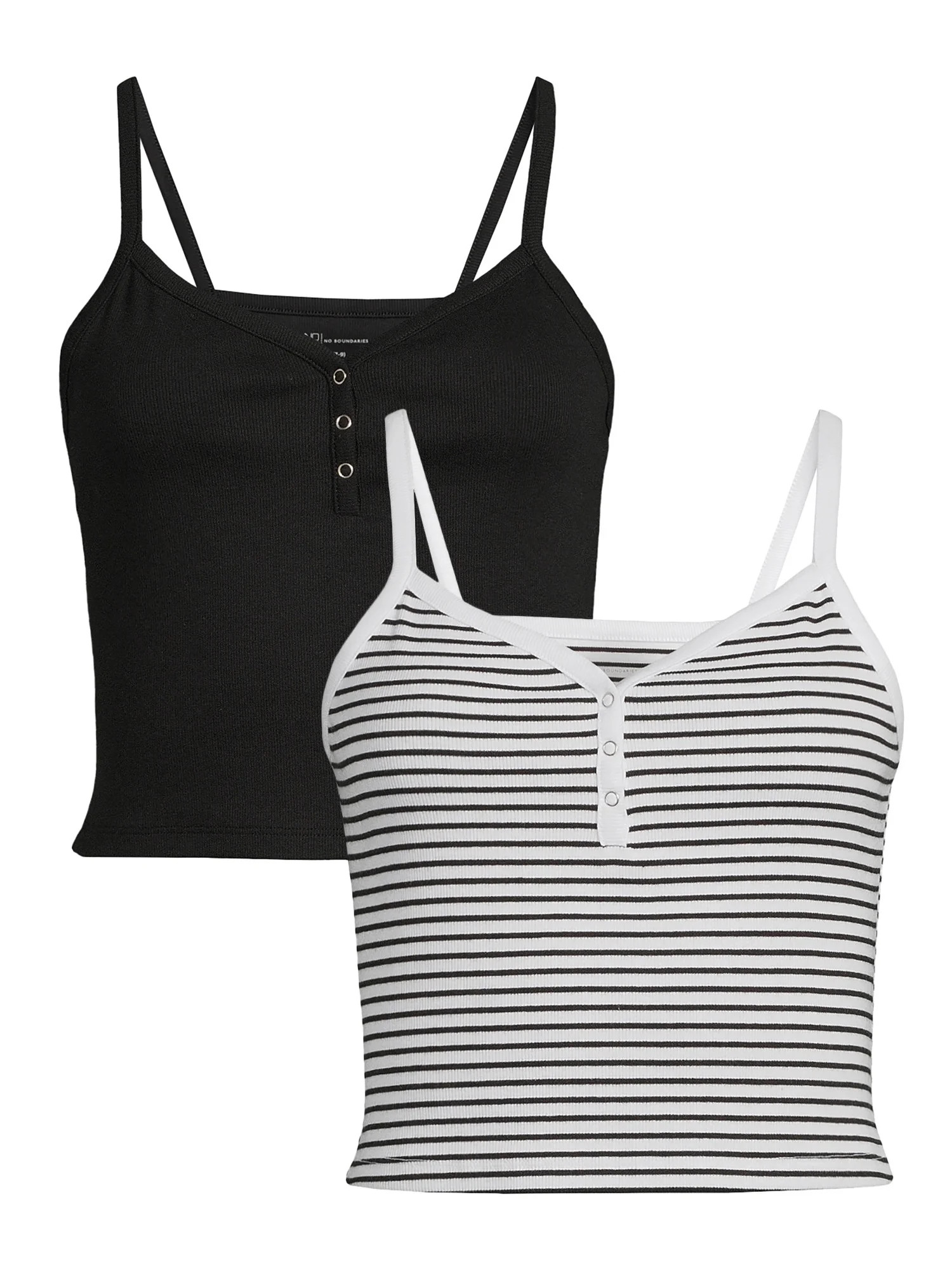 No Boundaries Juniors' Henley Cami, 2-Pack | Walmart (US)