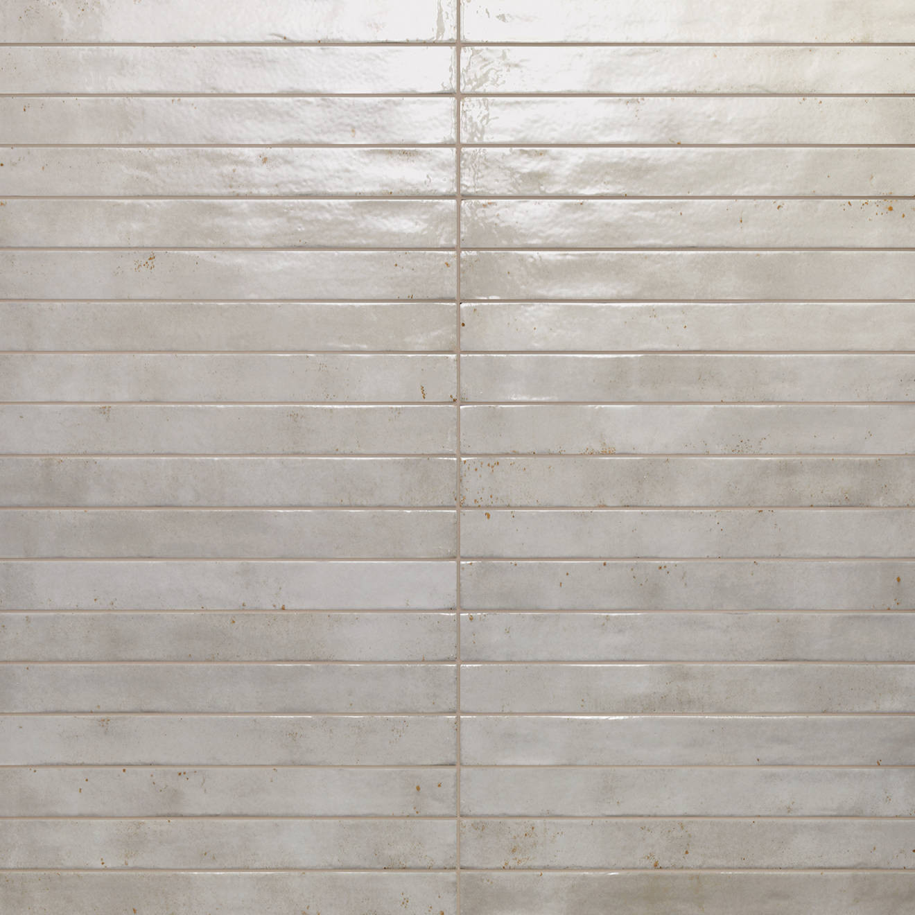 Chroma 2" x 18" Glossy Porcelain Field Tile in Light Grey | Bedrosians Tile and Stone
