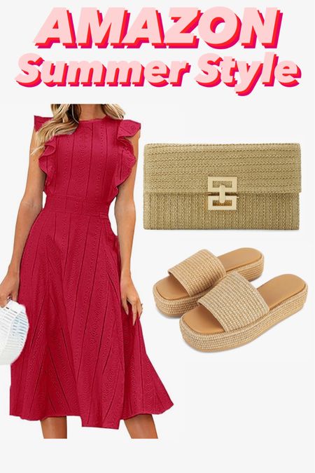 Pretty outfit for a wedding 💗 gorgeous red dress for a beautiful night. #amazon 

#LTKStyleTip