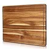Large Wood Cutting Board, Extra Large Wooden Cutting Boards for Kitchen, Meat Cutting Board with Jui | Amazon (US)