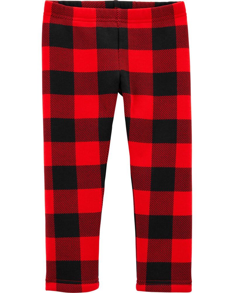 Buffalo Check Cozy Fleece-Lined Leggings | Carter's