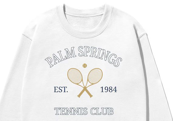 Palm Springs Tennis Club Sweatshirt Athletics Club Retro | Etsy | Etsy (US)