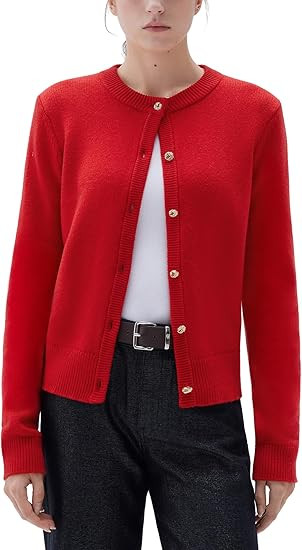 SUUKSESS Women Chunky Cashmere Cardigan Sweaters Trendy Fall Fashion Button Up Long Sleeve Knit O... | Amazon (US)