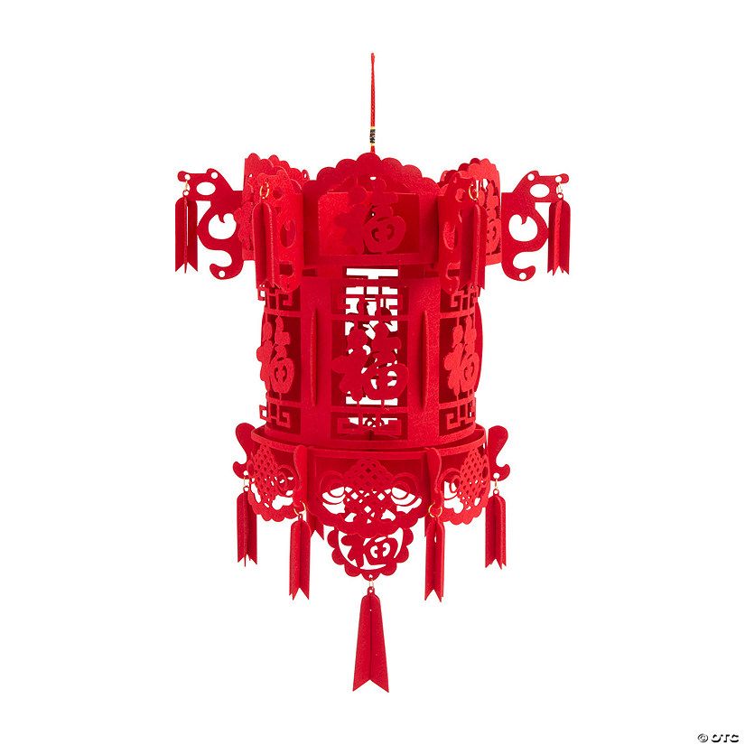 Felt Chinese New Year Palace Hanging Lantern | Oriental Trading Company