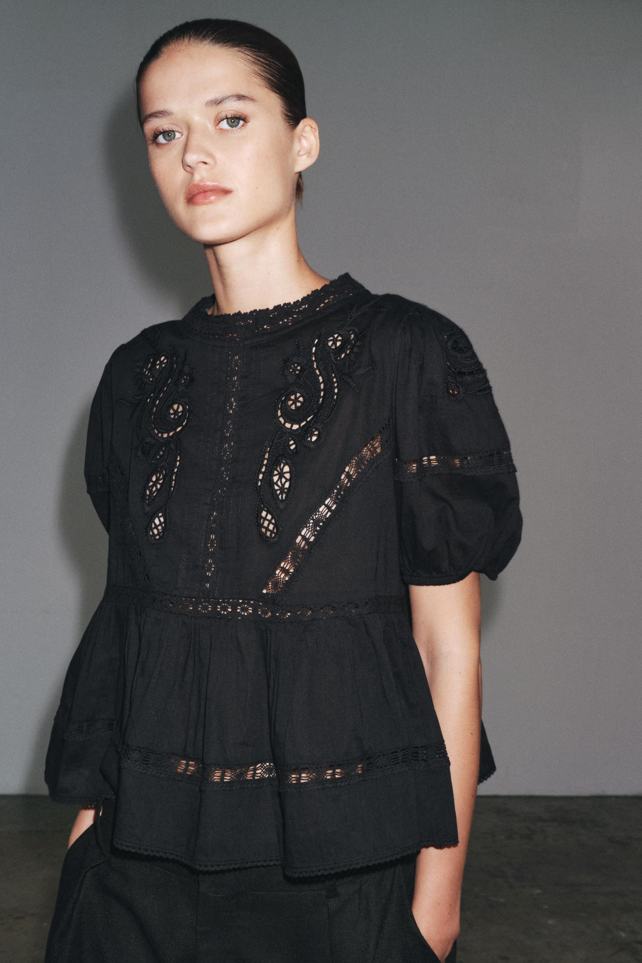 EMBROIDERED ROMANTIC BLOUSE ZW COLLECTION | Zara US