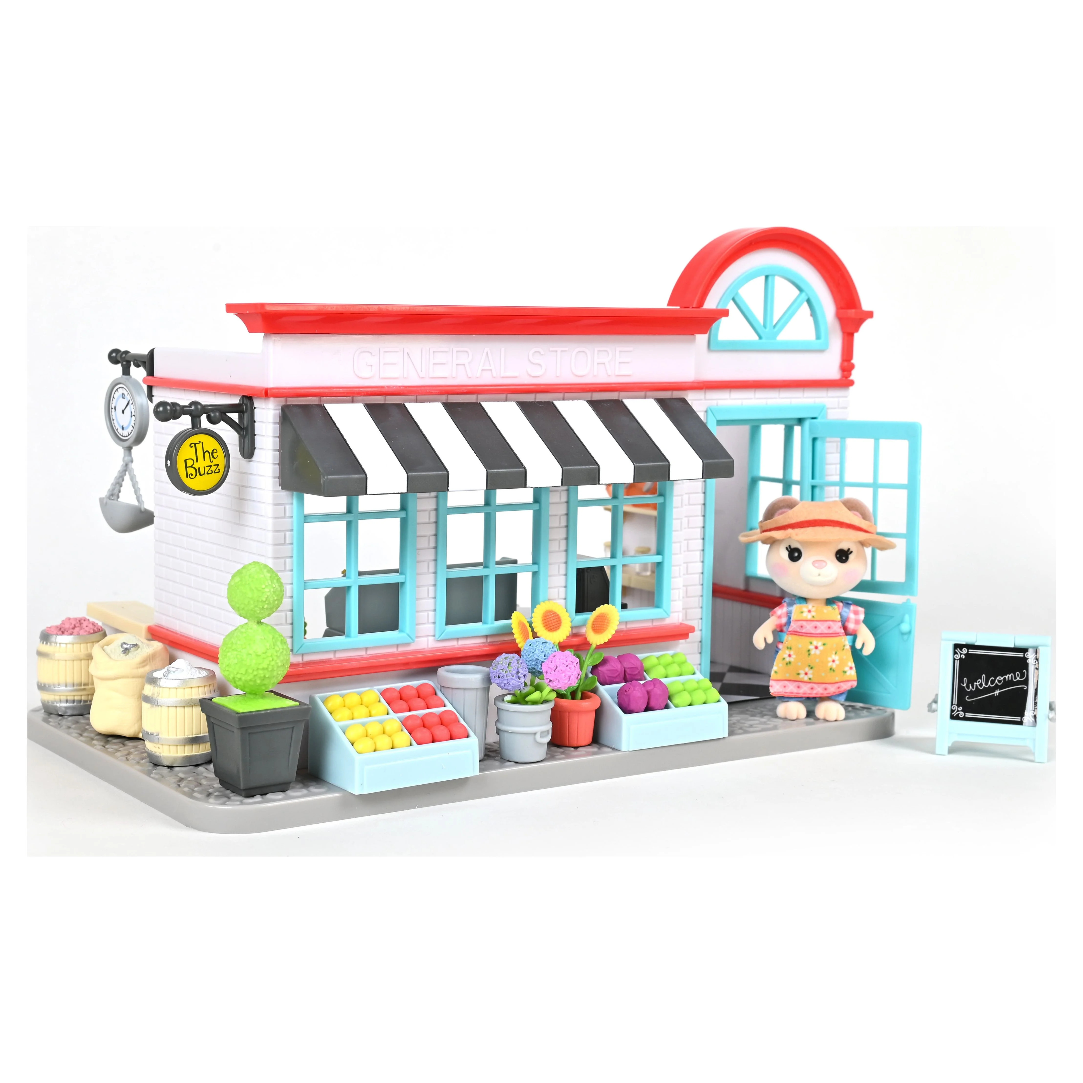 Honey Bee Acres The Buzz General Store, Miniature Doll Figure, 56 Pieces, Children Ages 3+ | Walmart (US)