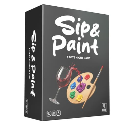 Do or Drink Sip and Paint Couples Painting Kit Game – Date Night Game with Conversation Cards, Romantic DIY Paint Kit for Two, Fun Relationship Activity, for Couples | Amazon (US)