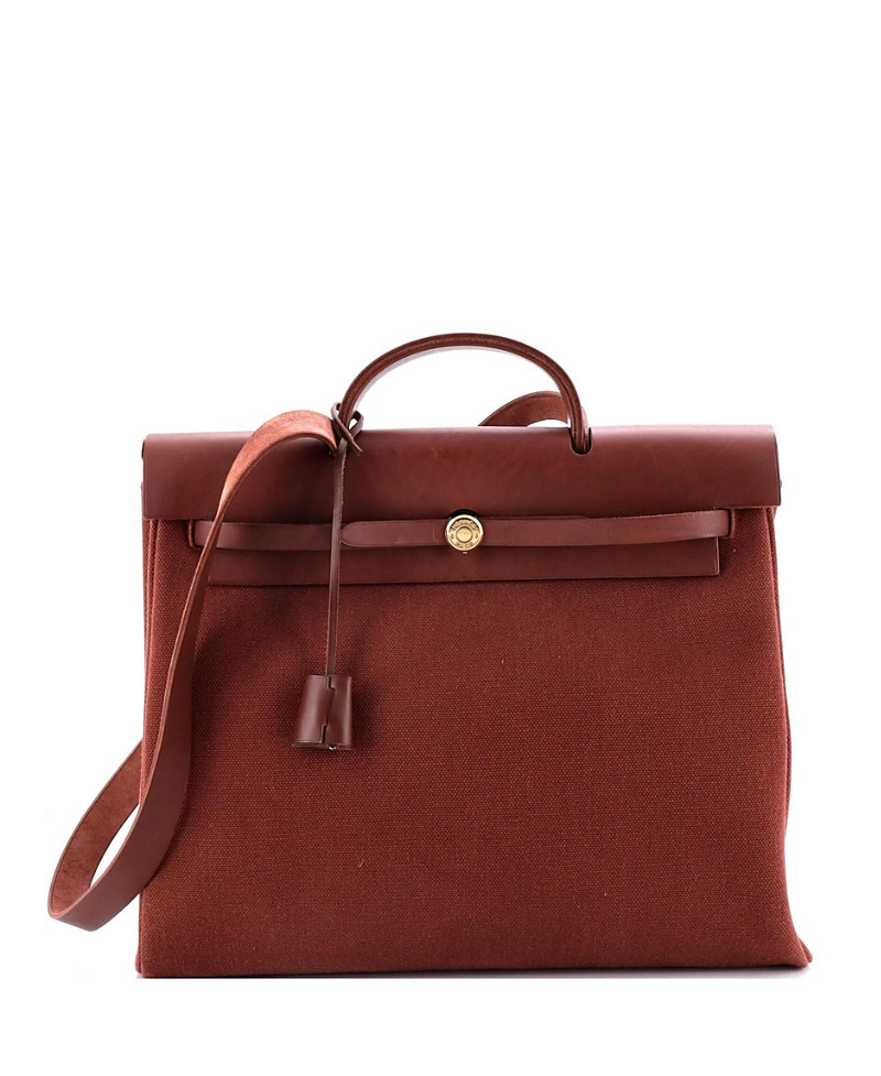 Pre-Owned HERMES Mm Herbag Toile and Leather | Bloomingdale's (US)