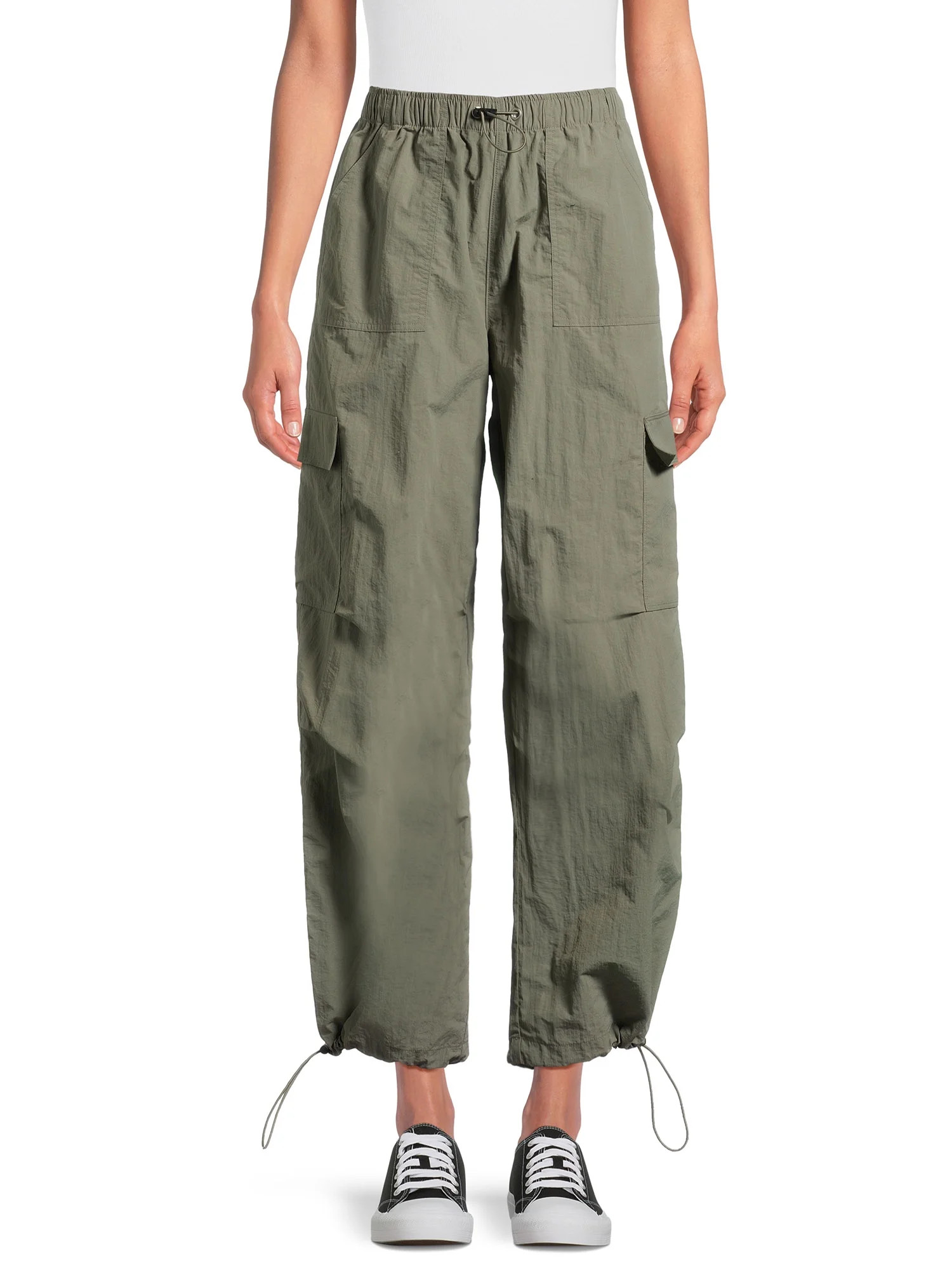 No Boundaries Juniors’ Parachute Pants, Sizes XS-XXXL, 29.5" Inseam | Walmart (US)