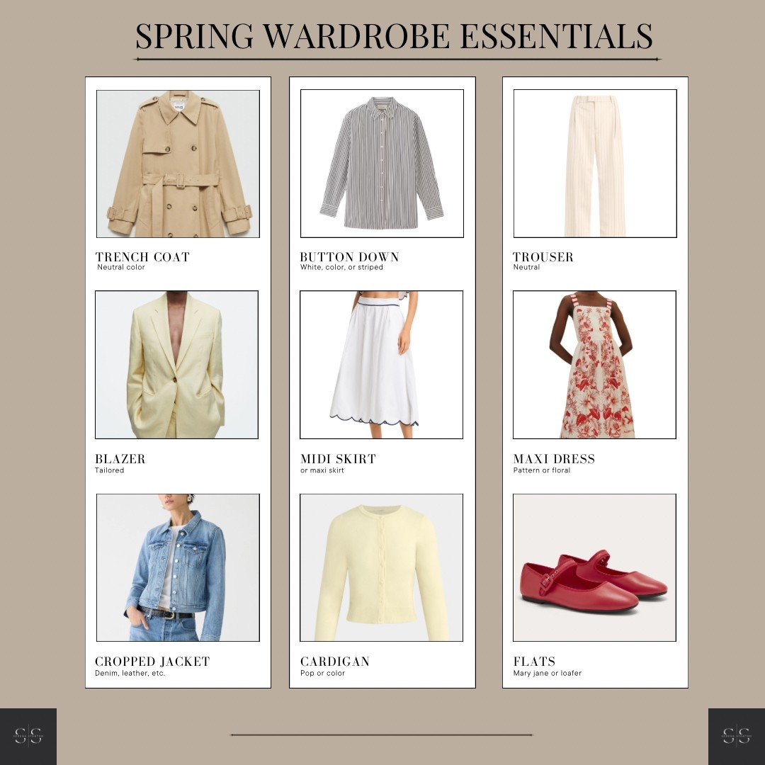 Wardrobe essentials for spring! 
🌼🌸☔️

#LTKSeasonal