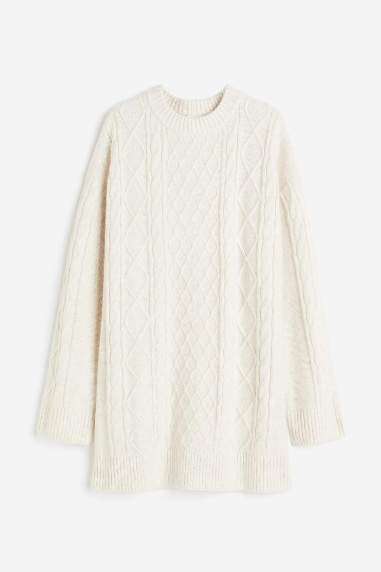 Cable-knit Dress - Cream - Ladies | H&M US | H&M (US + CA)