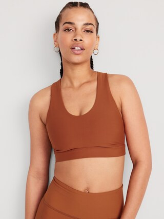 Medium Support PowerSoft Cross-Strap Sports Bra for Women | Old Navy (US)