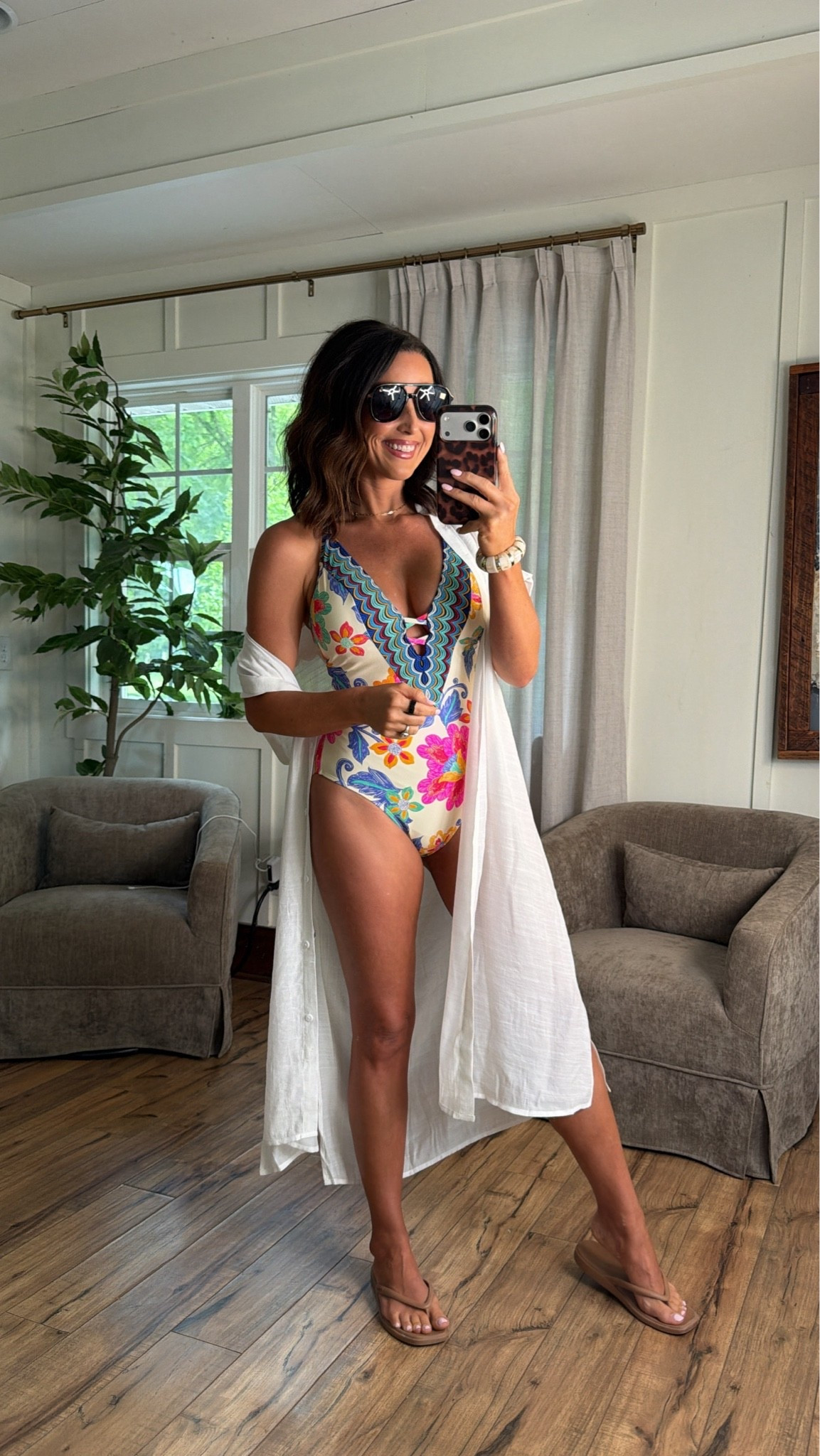 This bathing suit🤩 so flattering, so cute, and good coverage! Wearing a size small!!

#LTKOver40 #LTKSwim