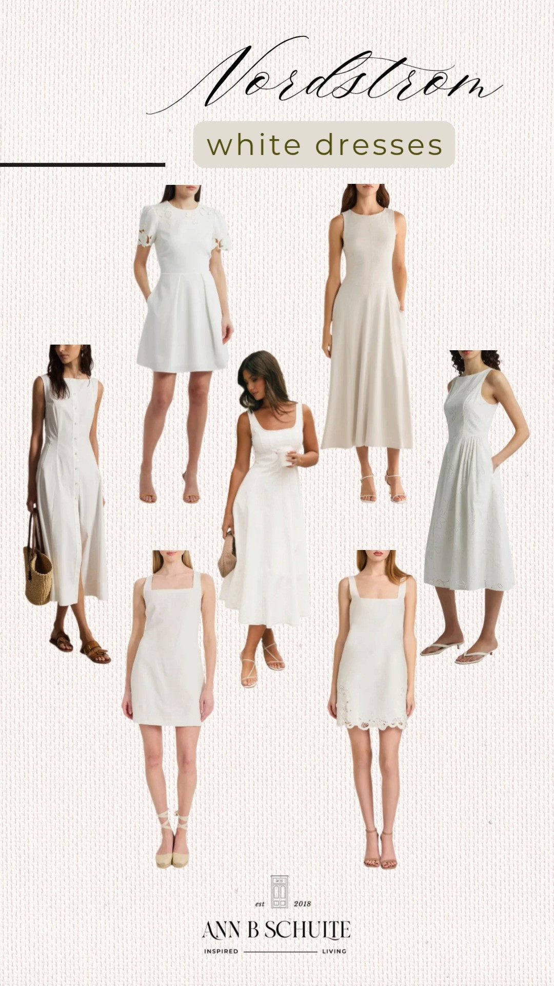 Nordstrom white dresses bring crisp, breezy charm that feels instantly polished for sunny days and special plans. Clean, cute, and ready. 🤍🌸✨
#Nordstrom #WhiteDresses #NordstromStyle #SpringDresses #OOTDInspo #LTKStyle #SummerStyle #DressSeason #ChicLooks #FashionInspo 

 #LTKootd