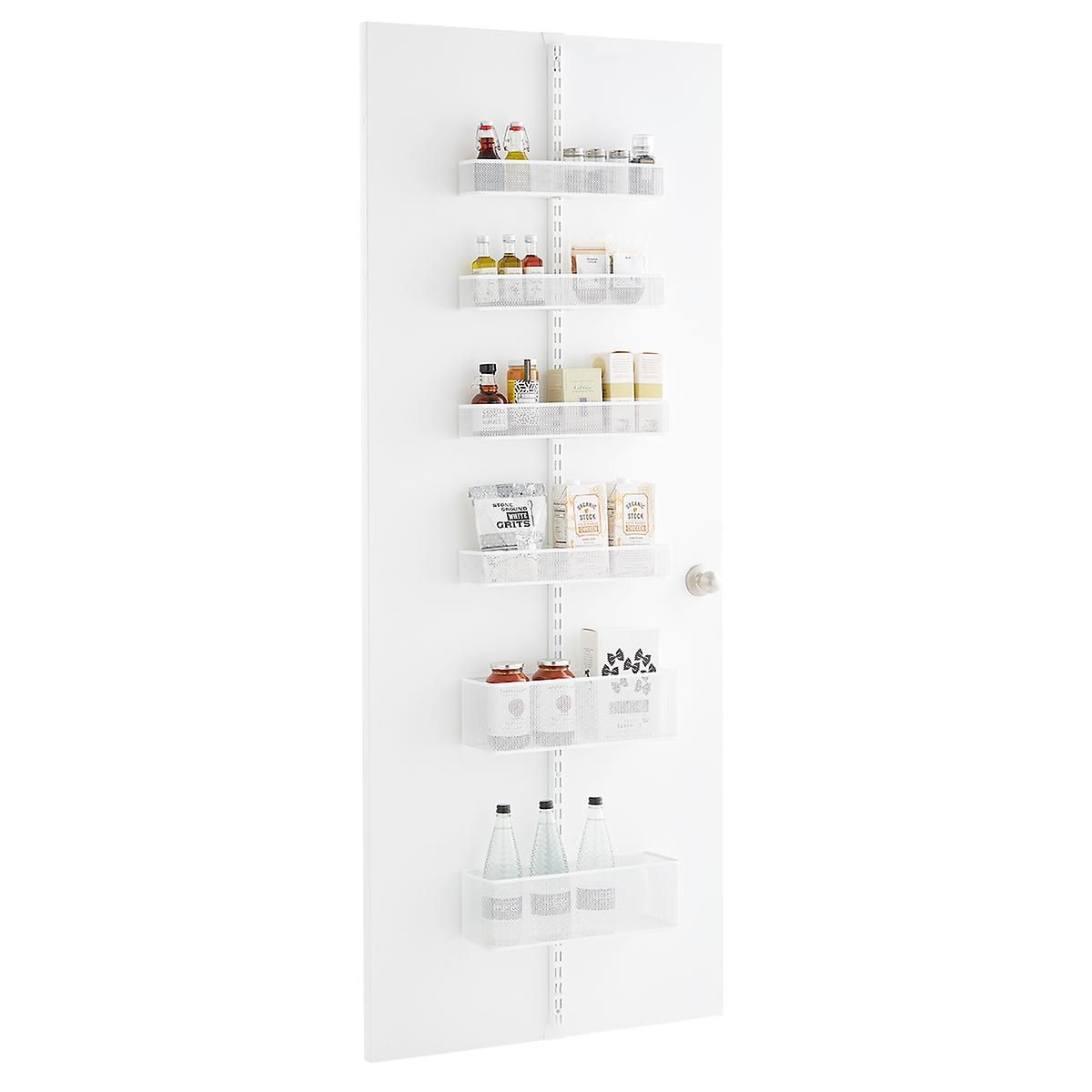 Elfa Mesh White 80" Over the Door Rack | The Container Store