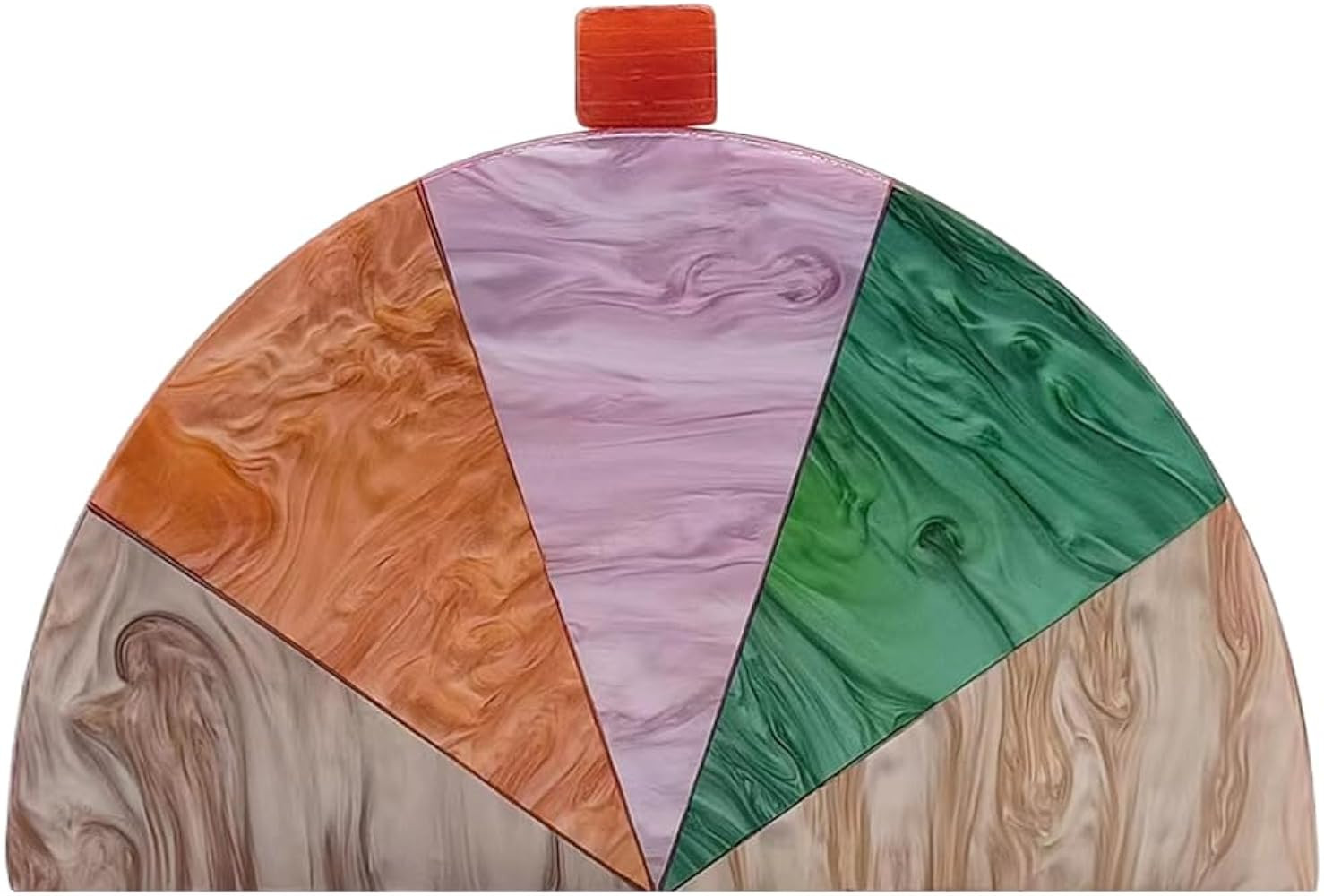 Women Acrylic Purses and Handbags Semicircle Acrylic Clutch Unique Crossbody Bag with Chain Party... | Amazon (US)