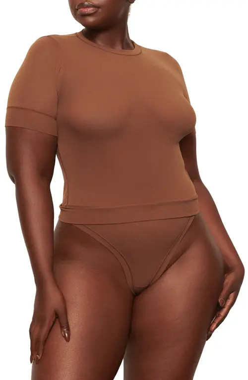 SKIMS Summer Mesh T-Shirt in Jasper at Nordstrom, Size 2 X | Nordstrom