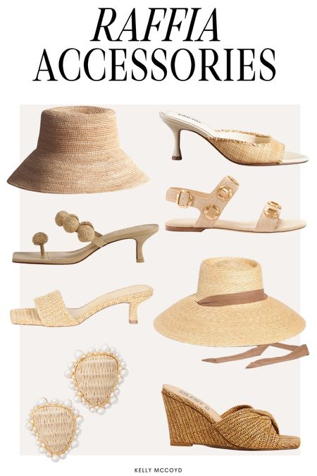 Woven raffia accessories for spring and summer, woven hat, raffia shoes#LTKshoecrush

#LTKSeasonal