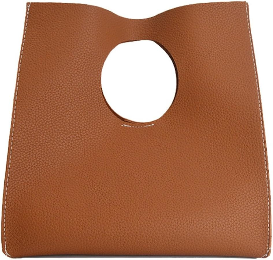HOXIS Vintage Minimalist Style Soft Pu Leather Handbag Clutch Small Tote | Amazon (US)